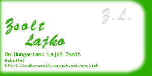 zsolt lajko business card